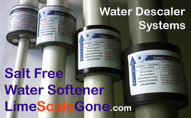 Magnetic Water Softener Installation. Salt free water softener. Scale inhibitor